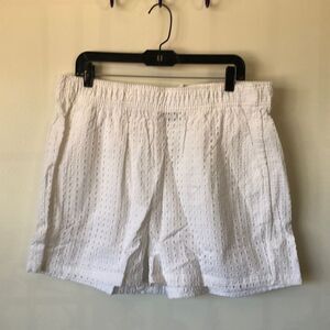 Lane Bryant Mid Rise Pull On Shorts Size 14 NWT White Eyelet